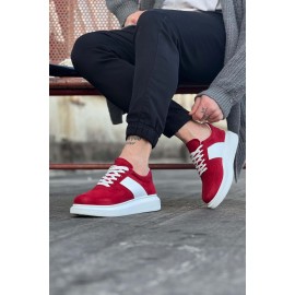 K&A  KA011 Kırmızı Süet Erkek Casual Ayakkabı
