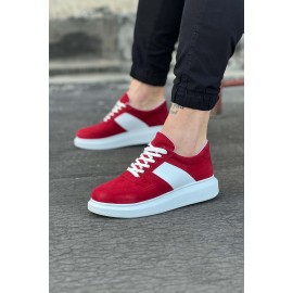 K&A  KA011 Kırmızı Süet Erkek Casual Ayakkabı