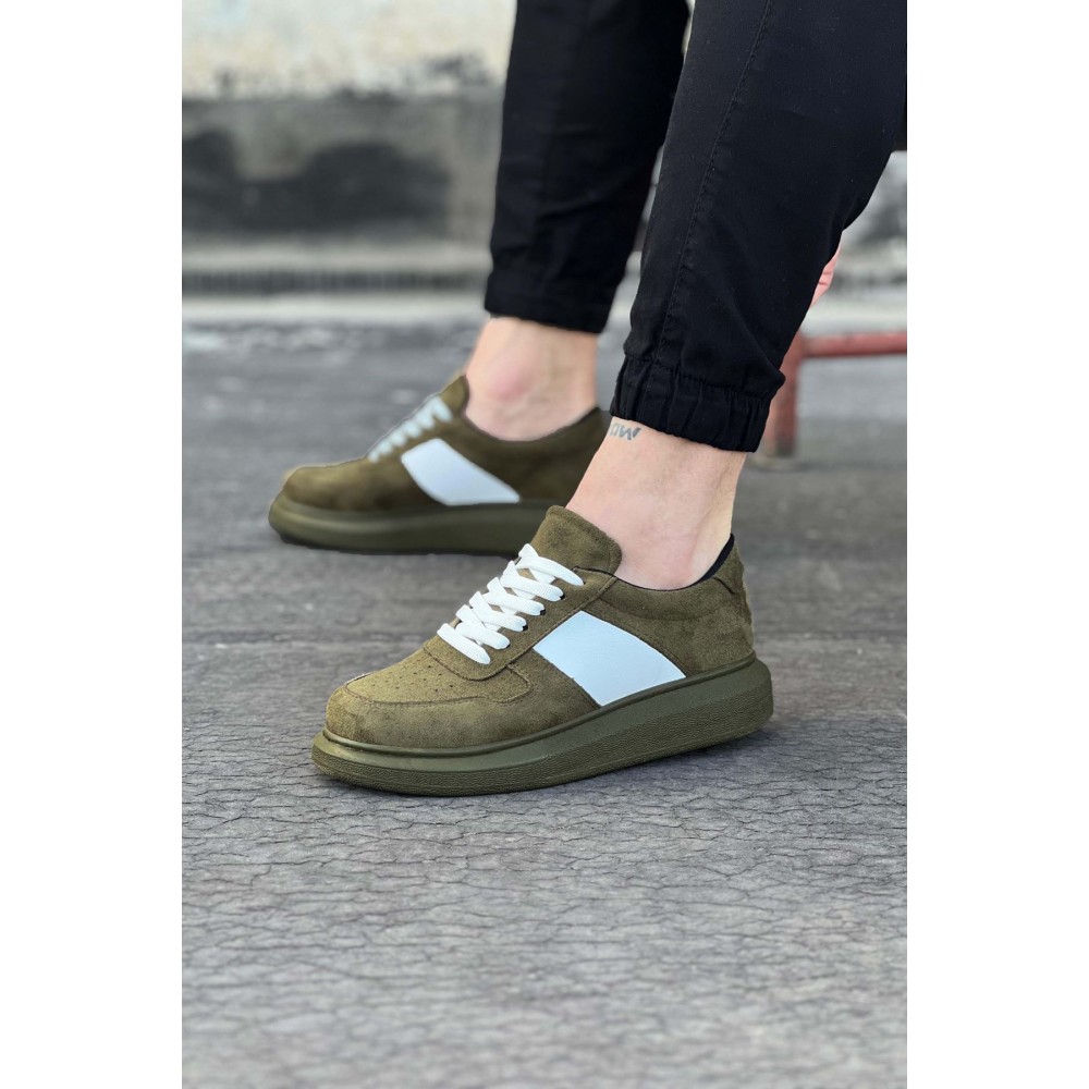 K&A  KA011 Haki Süet Erkek Casual Ayakkabı