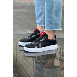 K&A  KA040 Siyah Kurukafa Erkek Casual Ayakkabı
