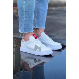 K&A  KA040 Beyaz Gri Erkek Casual Ayakkabı