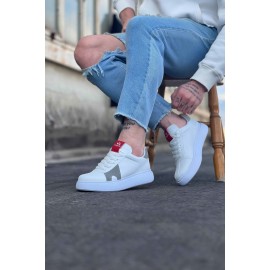 K&A  KA040 Beyaz Gri Erkek Casual Ayakkabı