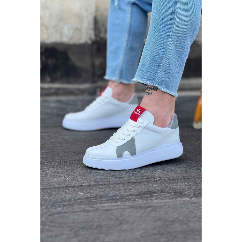 K&A  KA040 Beyaz Gri Erkek Casual Ayakkabı
