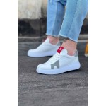 K&A  KA040 Beyaz Gri Erkek Casual Ayakkabı