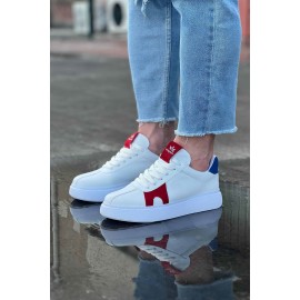 K&A  KA040 Beyaz Kırmızı Erkek Casual Ayakkabı