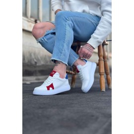 K&A  KA040 Beyaz Kırmızı Erkek Casual Ayakkabı