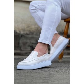 K&A  KA161 Beyaz Rugan Erkek Casual Ayakkabı