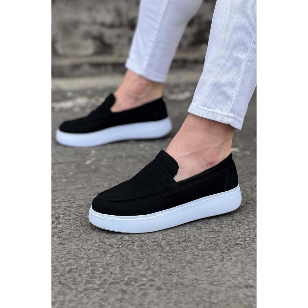 K&A  KA161 Siyah Süet Erkek Casual Ayakkabı