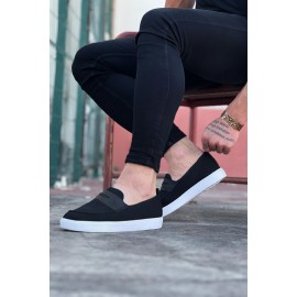 K&A  KA061 Siyah Triko Babet Erkek Casual Ayakkabı