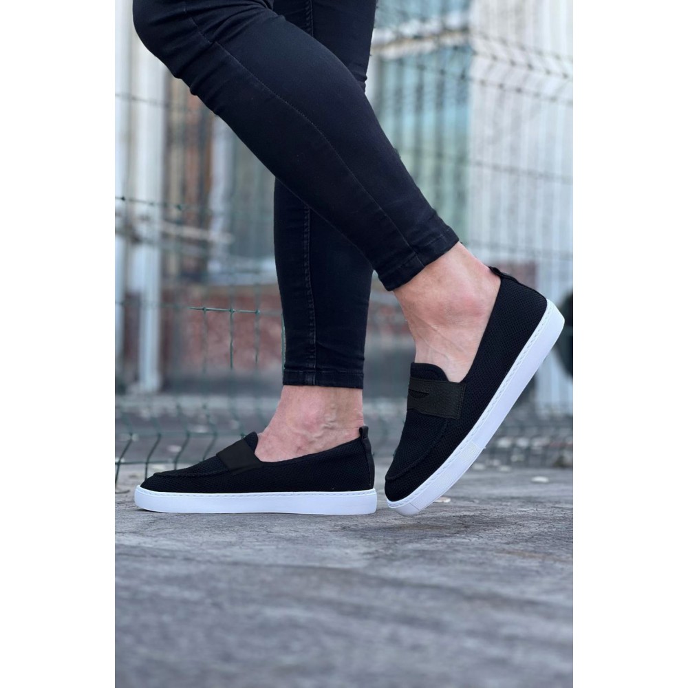 K&A  KA061 Siyah Triko Babet Erkek Casual Ayakkabı
