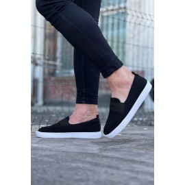 K&A  KA061 Siyah Triko Babet Erkek Casual Ayakkabı