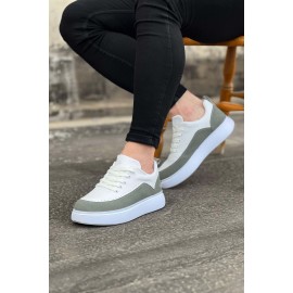 K&A  KA162 Beyaz Gri Ortopedik Taban Erkek Casual Ayakkabı