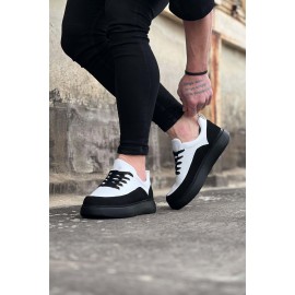 K&A  KA162 Kömür Beyaz Ortopedik Taban Erkek Casual Ayakkabı