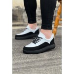 K&A  KA162 Kömür Beyaz Ortopedik Taban Erkek Casual Ayakkabı