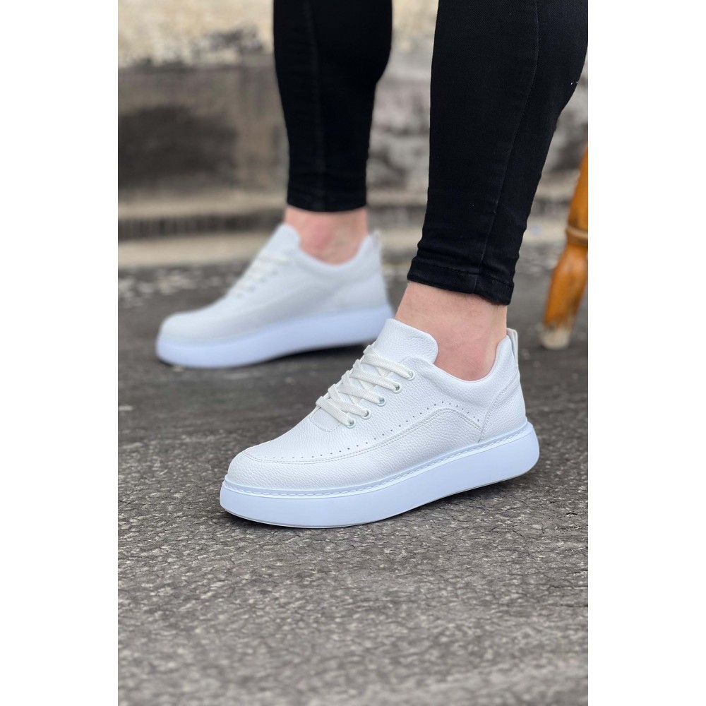 K&A  KA162 Beyaz Ortopedik Taban Erkek Casual Ayakkabı