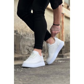 K&A  KA162 Beyaz Ortopedik Taban Erkek Casual Ayakkabı