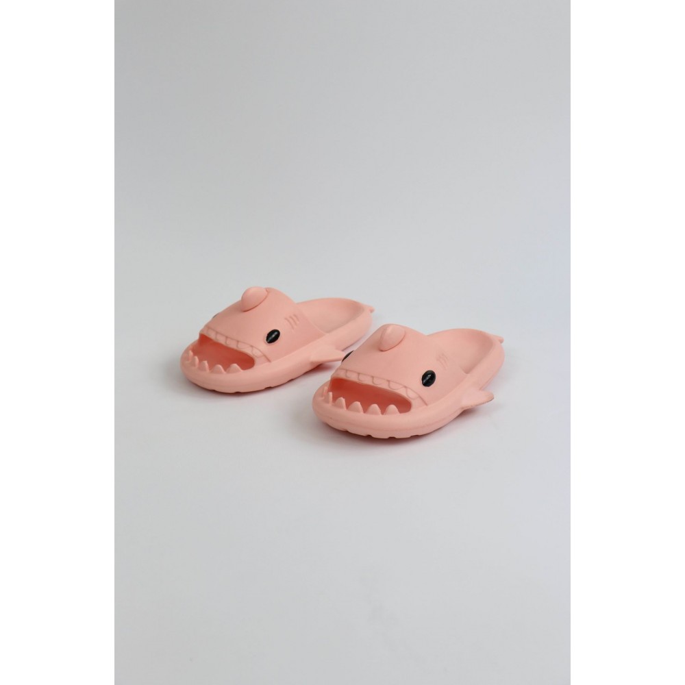 K&A   KA500 Köpekbalığı Pembe Unisex Tam Ortopedik Terlik Shark Slides