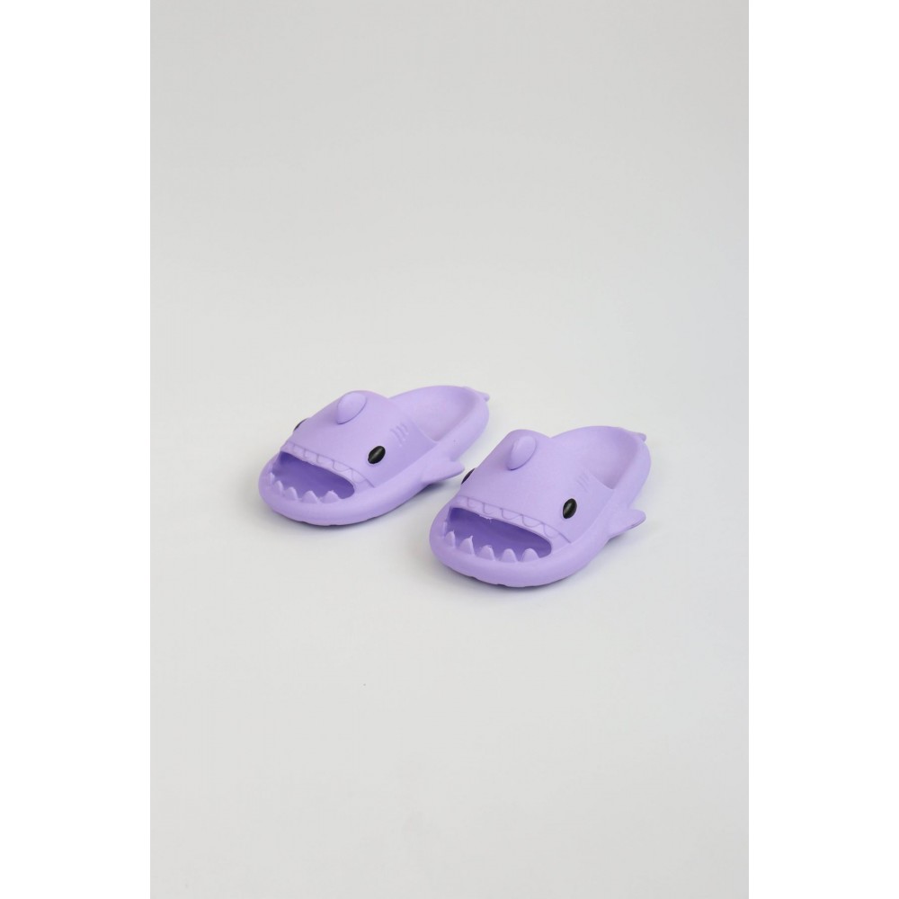 K&A   KA500 Köpekbalığı Mor Unisex Tam Ortopedik Terlik Shark Slides