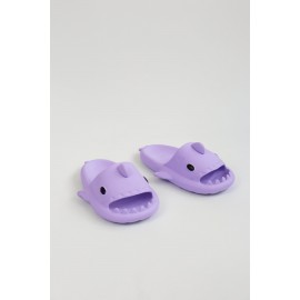K&A   KA500 Köpekbalığı Mor Unisex Tam Ortopedik Terlik Shark Slides