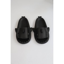 K&A   KA500 Köpekbalığı Siyah Unisex Tam Ortopedik Terlik Shark Slides