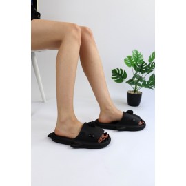 K&A   KA500 Köpekbalığı Siyah Unisex Tam Ortopedik Terlik Shark Slides