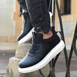 K&A Günlük Ayakkabı 055 Siyah (Beyaz Taban)