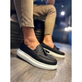 K&A Günlük Spor Klasik Ayakkabı 818 Siyah (Beyaz Taban)