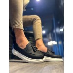 K&A Günlük Spor Klasik Ayakkabı 818 Siyah (Beyaz Taban)