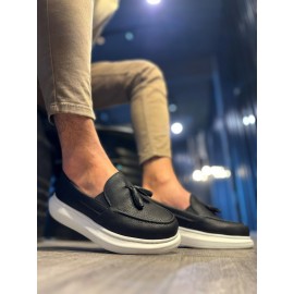 K&A Günlük Spor Klasik Ayakkabı 818 Siyah (Beyaz Taban)