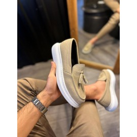 K&A Günlük Spor Klasik Ayakkabı 818 Vizon Süet