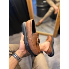 K&A Günlük Spor Klasik Ayakkabı 818 Taba (Siyah Taban)