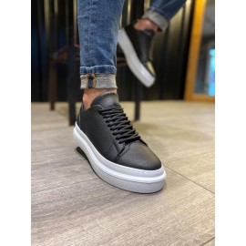 K&A Günlük Ayakkabı 421 Siyah (Beyaz Taban)