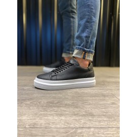 K&A Günlük Ayakkabı 421 Siyah (Beyaz Taban)