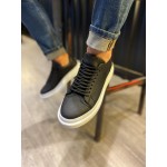 K&A Günlük Ayakkabı 421 Siyah (Beyaz Taban)