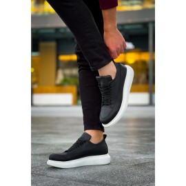K&A Günlük Ayakkabı 814 Siyah (Beyaz Taban)