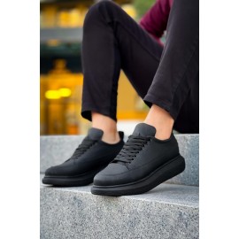 K&A Günlük Ayakkabı 814 Siyah (Siyah Taban)