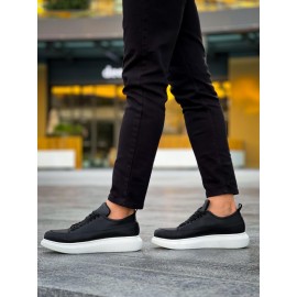 K&A Günlük Ayakkabı 814 Siyah (Beyaz Taban)