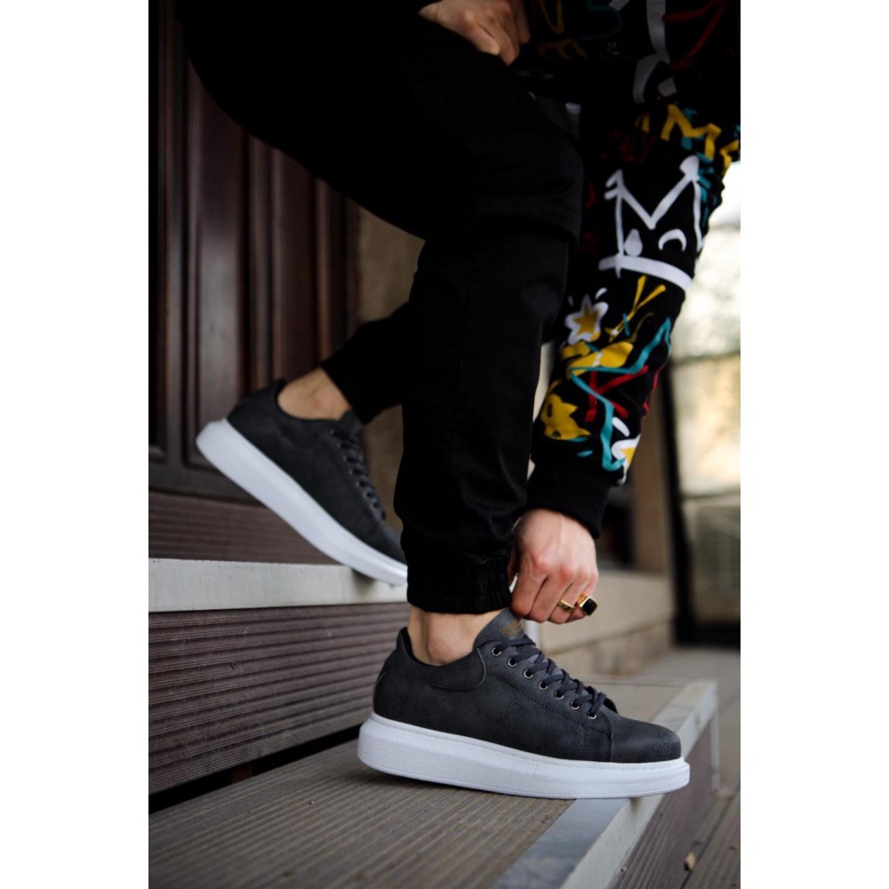 K&A Yüksek Taban Günlük Ayakkabı 044 Gri