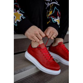 K&A Yüksek Taban Günlük Ayakkabı 044 Kırmızı