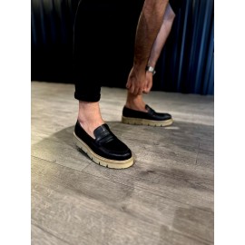 K&A Yüksek Taban Klasik Ayakkabı 777 Siyah