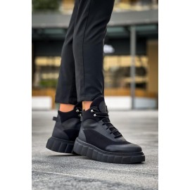 K&A Yüksek Taban Bot 104 Siyah (Siyah Taban)