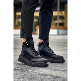 K&A Yüksek Taban Bot 104 Siyah (Siyah Taban)