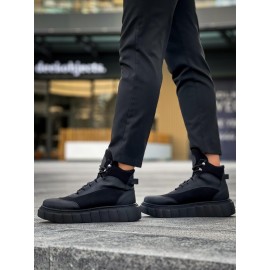 K&A Yüksek Taban Bot 104 Siyah (Siyah Taban)