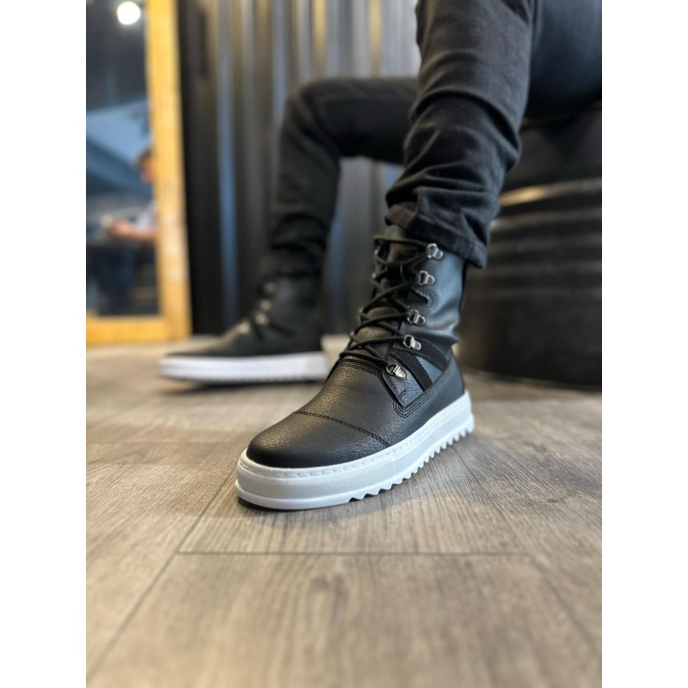 K&A Erkek Spor Bot B12 Siyah (Beyaz Taban)