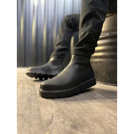 K&A Yüksek Taban Chelsea Bot 112 Siyah (Siyah Taban)