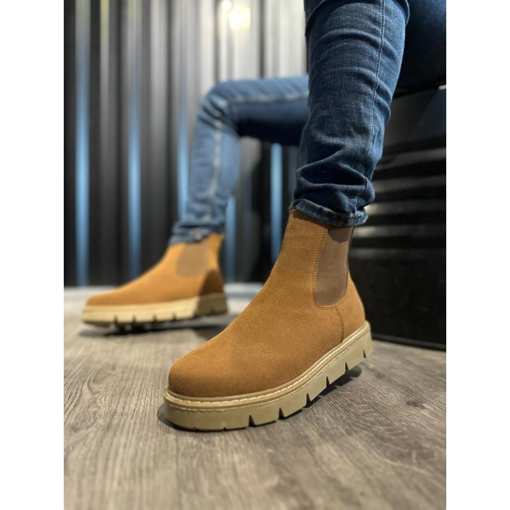 K&A Yüksek Taban Chelsea Bot 112 Taba Süet