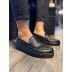 K&A Günlük Klasik Ayakkabı 400 Siyah (Siyah Taban)