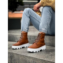 K&A Yüksek Taban Ayakkabı B-023 Taba