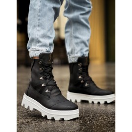 K&A Erkek Spor Bot B14 Siyah (Beyaz Taban)