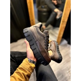 K&A Yüksek Taban Günlük  Ayakkabı 600 Kahverengi (Siyah Taban)